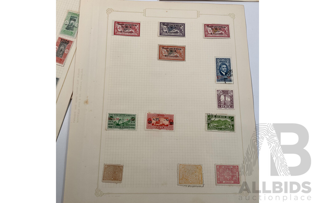 Collection of French African Stamps, Mostly 1920's-1930's Including Syria, Togo, Upper Volta, Tunisia, Chad, Mint Hinged, Overprints, Sets, Perfins