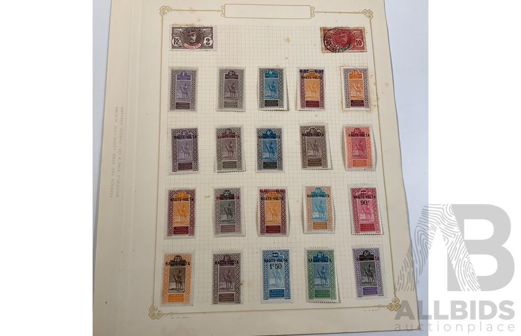 Collection of French African Stamps, Mostly 1920's-1930's Including Syria, Togo, Upper Volta, Tunisia, Chad, Mint Hinged, Overprints, Sets, Perfins