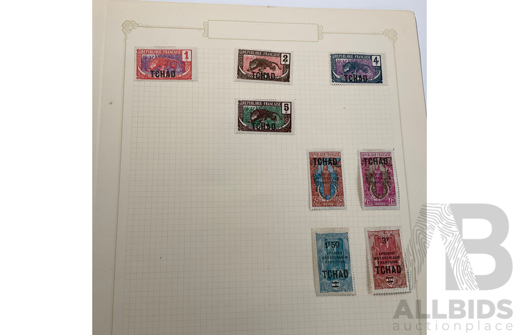 Collection of French African Stamps, Mostly 1920's-1930's Including Syria, Togo, Upper Volta, Tunisia, Chad, Mint Hinged, Overprints, Sets, Perfins