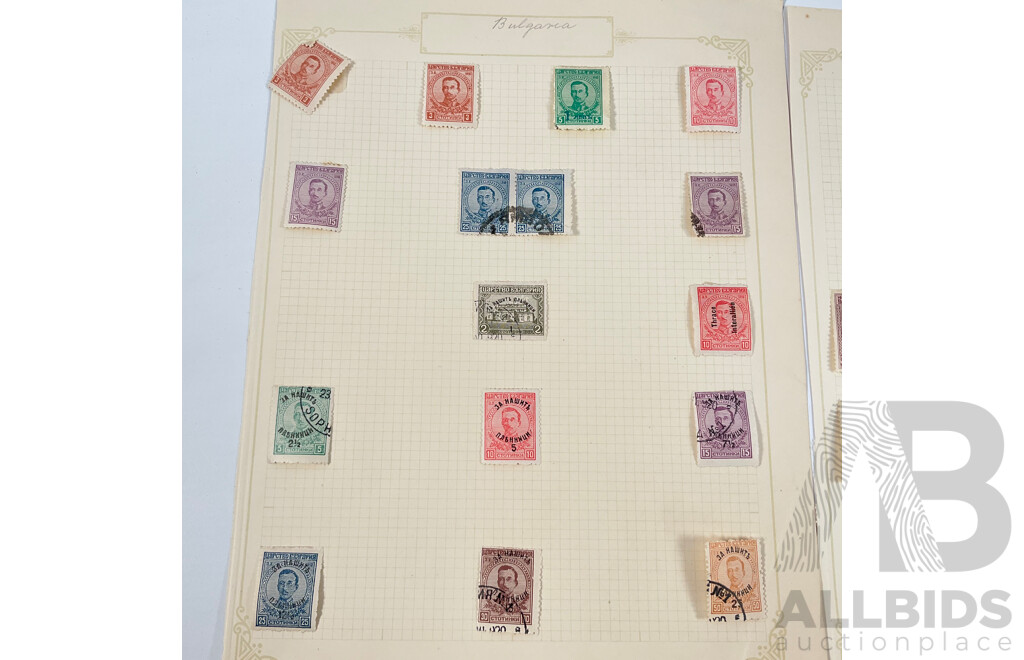 Collection of Bulgarian Stamps Spanning 1910's-1930's Including Part Sets, Overprints,
