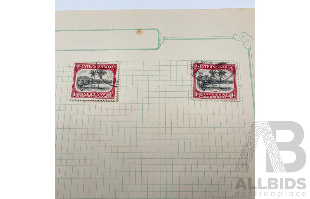 Collection of Antique/Vintage Samoa Stamps Including Express Postage One Penny to Two Shilling, 1890's Provisional Government Overprints, New Zealand/Samoa Overprints, Hut and Flag Set Half Penny to Two Shilling, Western Samoa