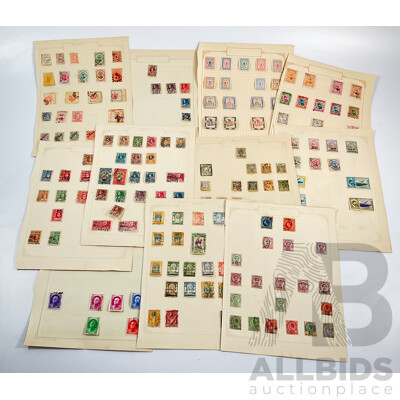 Collection of Persian/Iran and Siam Stamps, 1880's to 1920's Including Mint Hinged, Over Prints, Sets