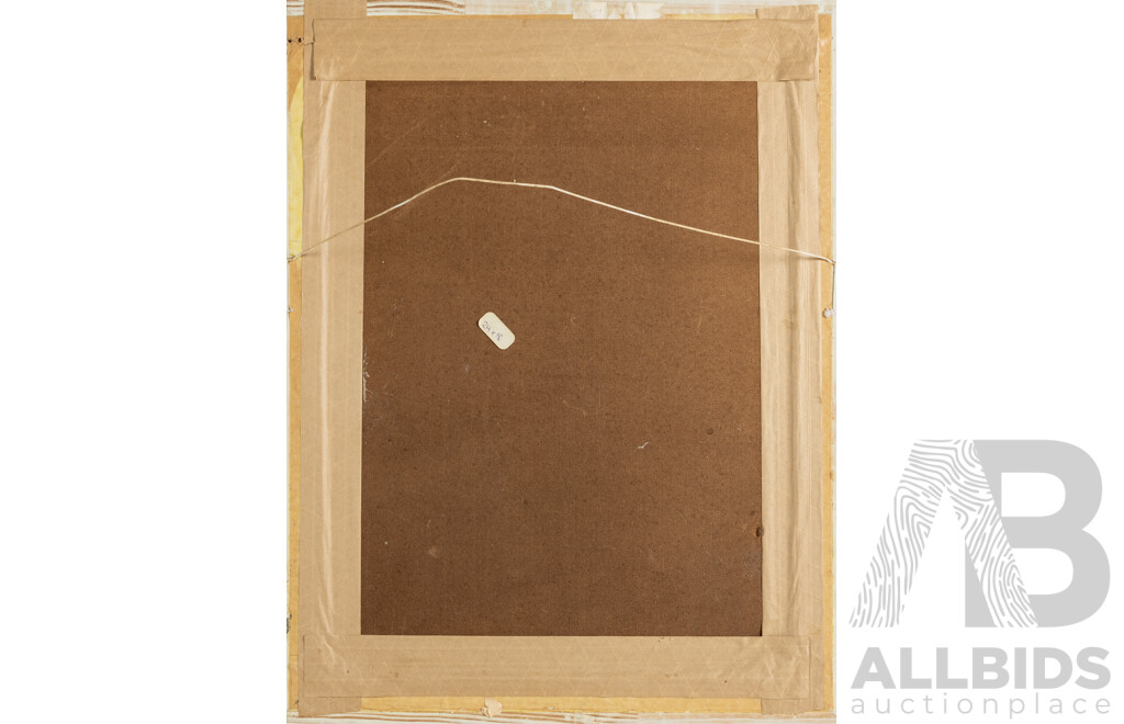 Artist Unknown (20th Century), White Gums and Open Valley, Lovely Original Vintage Oil on Canvas Board, 70 x 55 cm (frame)