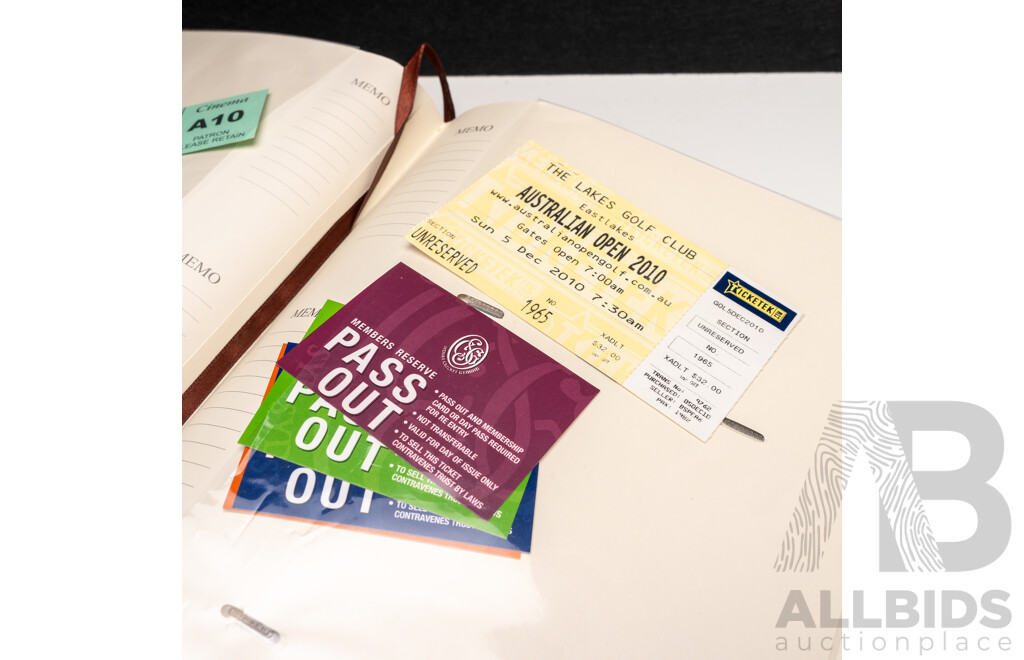 Folio of Vintage to Modern Used Concert Tickets