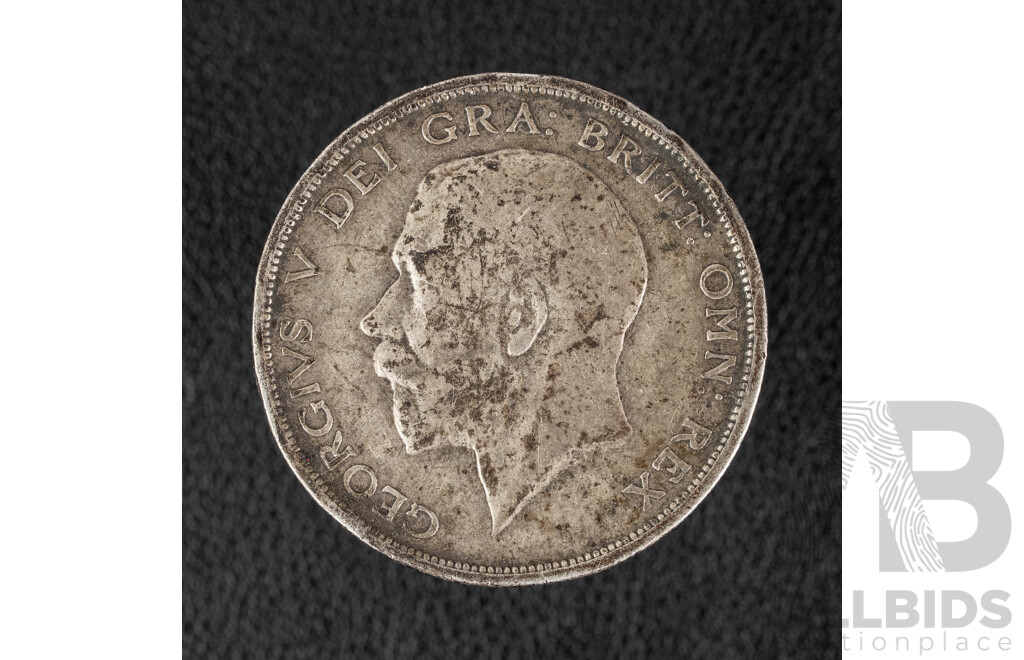 United Kingdom 1915 KGV Silver Half Crown .925