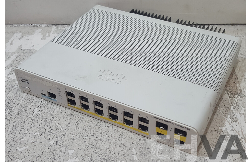 Cisco (WS-C2960C-12PC-L) Catalyst 2960-C Series PoE 12-Port Fast Ethernet Switch