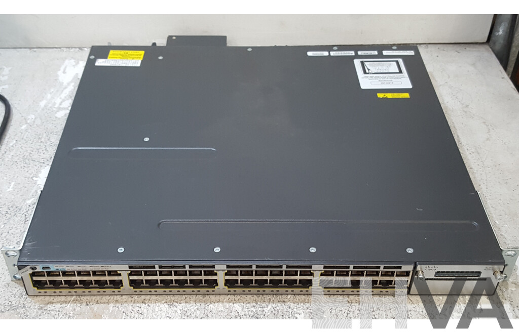 Cisco Catalyst (WS-C3750X-48PF-S) 3750-X Series PoE+ 48-Port Stackable Gigabit Ethernet Switch