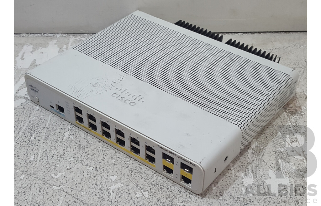 Cisco (WS-C2960C-12PC-L) Catalyst 2960-C Series PoE 12-Port Fast Ethernet Switch