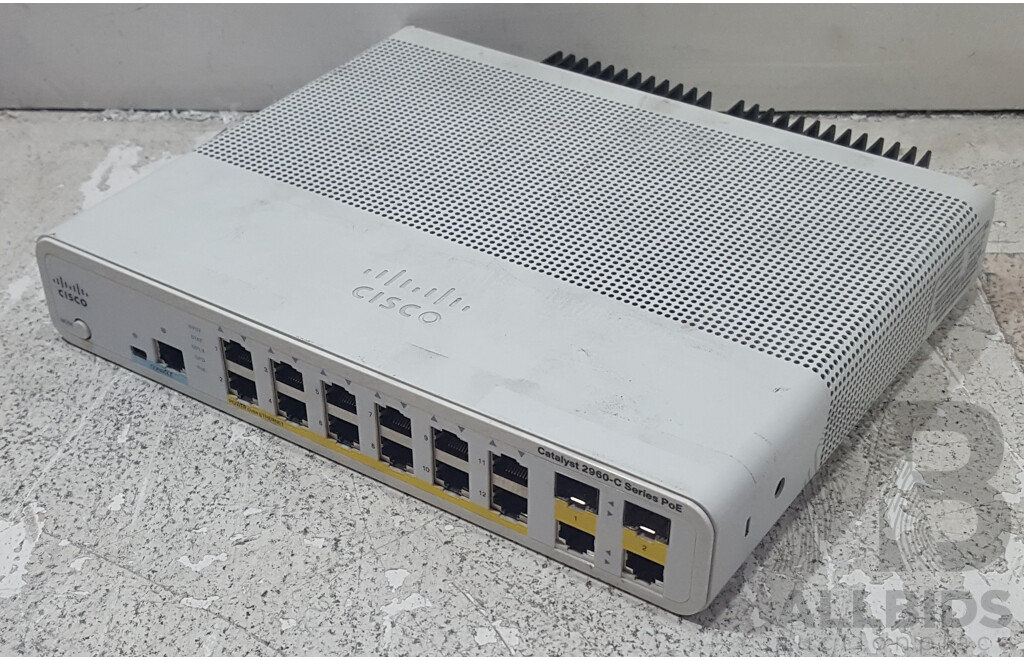 Cisco (WS-C2960C-12PC-L) Catalyst 2960-C Series PoE 12-Port Fast Ethernet Switch
