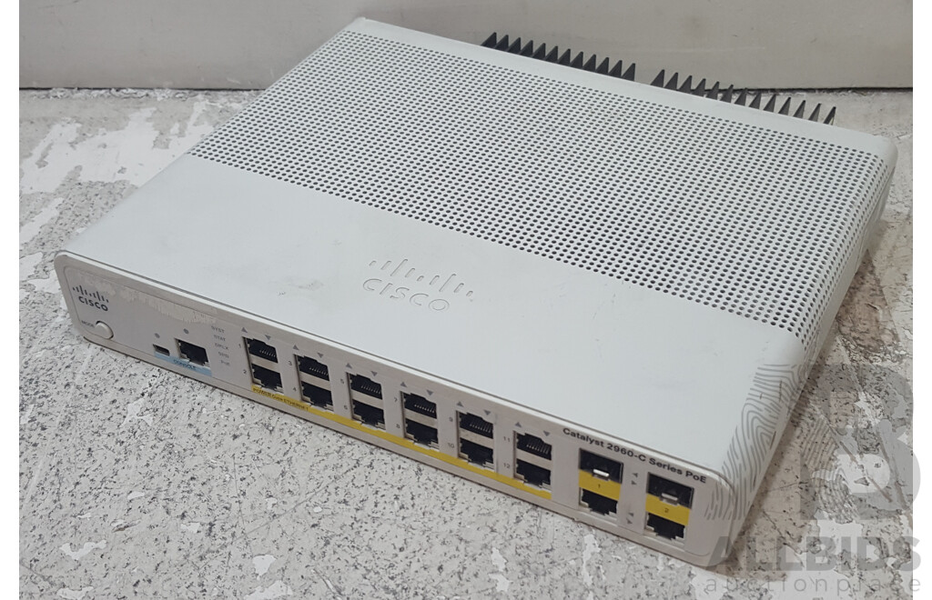 Cisco (WS-C2960C-12PC-L) Catalyst 2960-C Series PoE 12-Port Fast Ethernet Switch