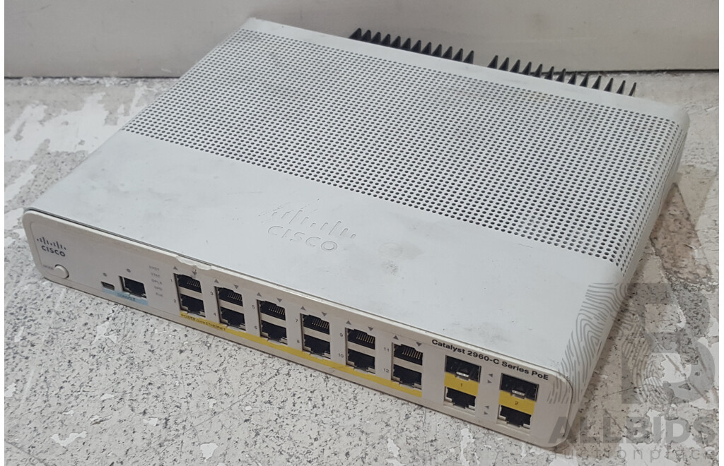 Cisco (WS-C2960C-12PC-L) Catalyst 2960-C Series PoE 12-Port Fast Ethernet Switch