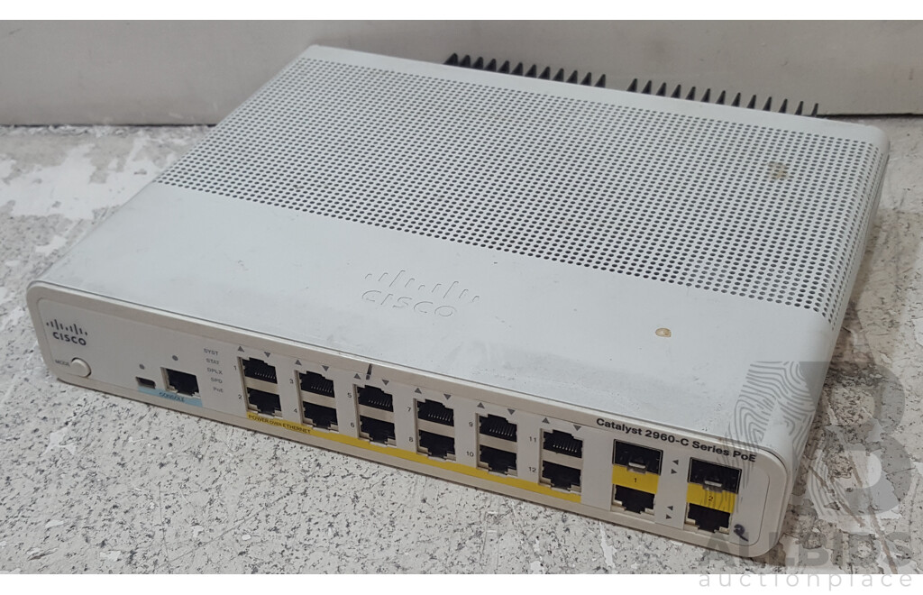 Cisco (WS-C2960C-12PC-L) Catalyst 2960-C Series PoE 12-Port Fast Ethernet Switch