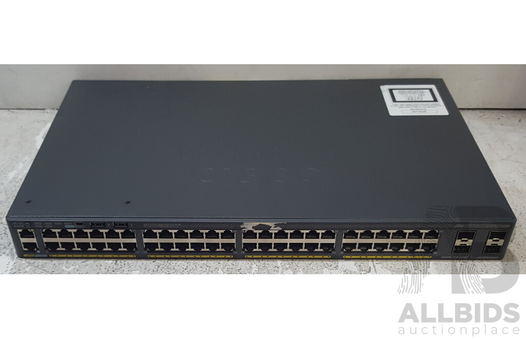 Cisco Catalyst (WS-C2960X-48TS-L) 2960-X Series 48-Port Gigabit Ethernet Switch