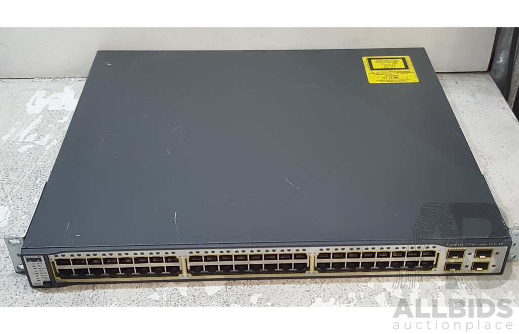 Cisco Catalyst (WS-C3750G-48PS-S) 3750G Series PoE-48 48-Port PoE Gigabit Ethernet Switch