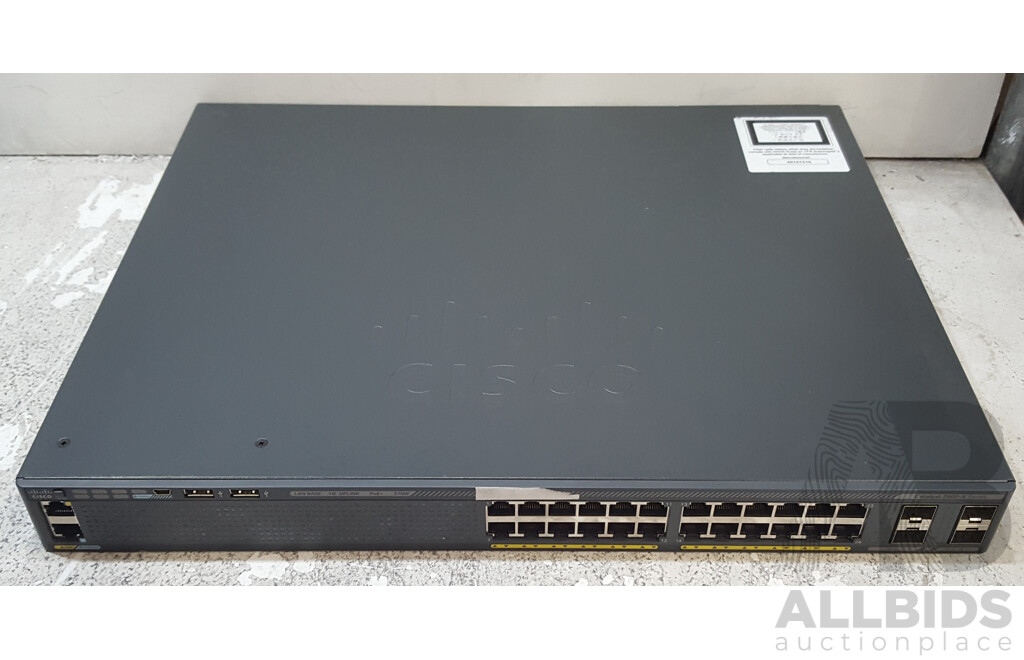 Cisco (WS-C2960X-24PS-L) Catalyst 2960-X Series 24-Port Gigabit PoE+ Switch