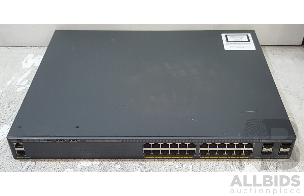Cisco (WS-C2960X-24PS-L) Catalyst 2960-X Series 24-Port Gigabit PoE+ Switch