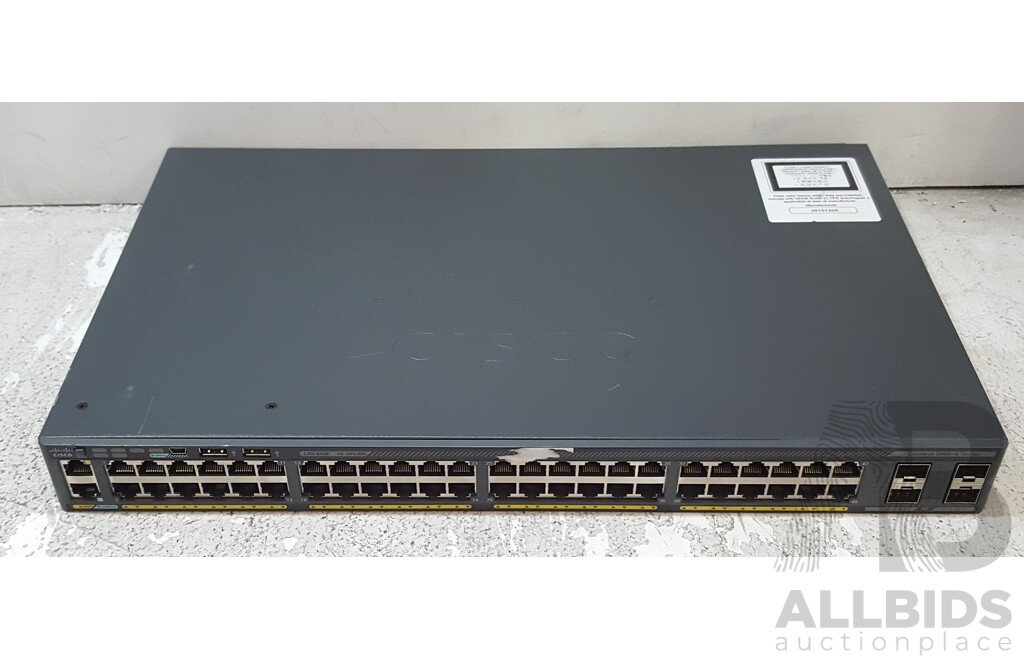 Cisco Catalyst (WS-C2960X-48TS-L) 2960-X Series 48-Port Gigabit Ethernet Switch
