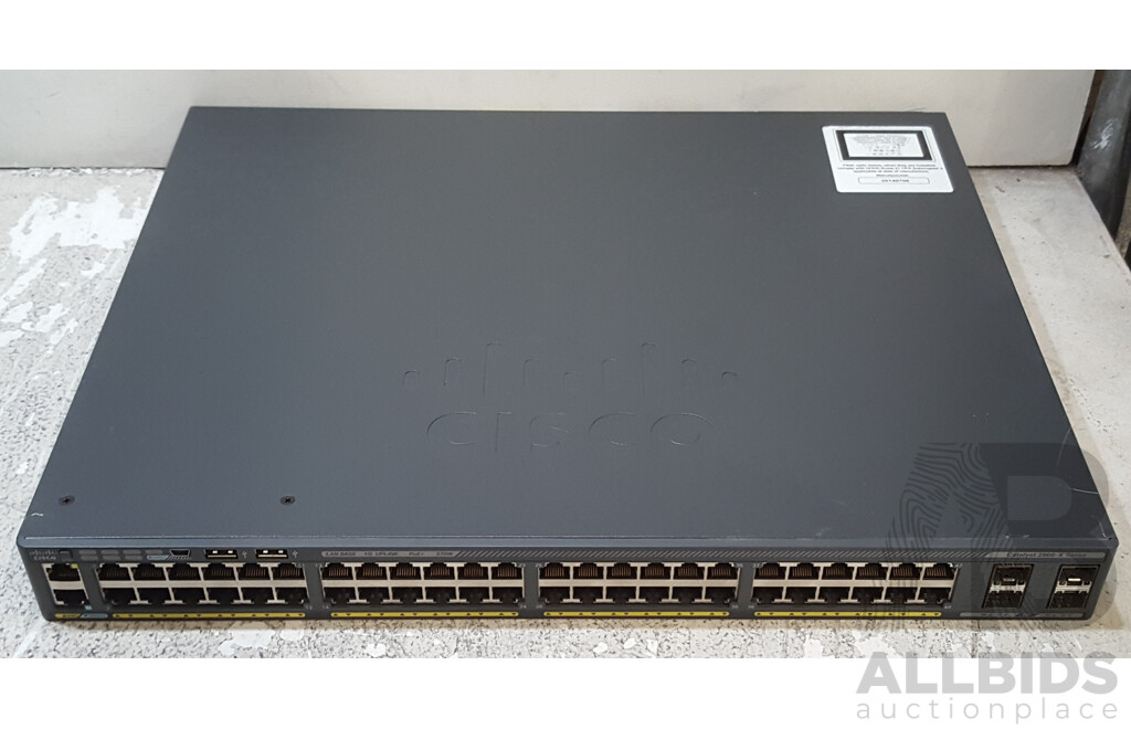 Cisco (WS-C2960X-48LPS-L) Catalyst 2960-X Series 48-Port PoE+ Gigabit Ethernet Switch
