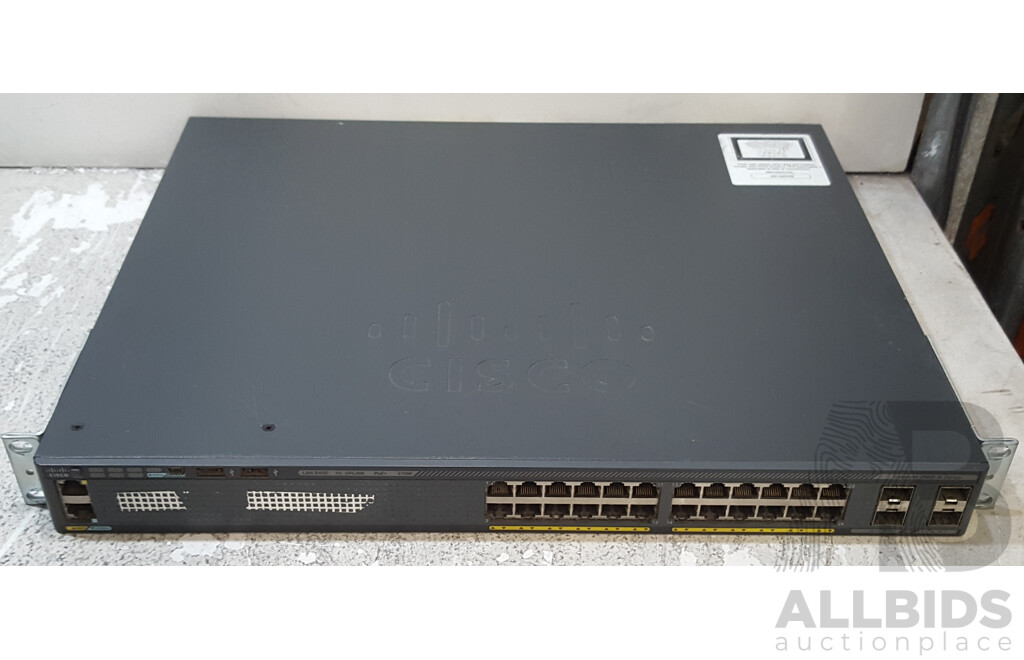 Cisco (WS-C2960X-24PS-L) Catalyst 2960-X Series 24-Port Gigabit PoE+ Switch