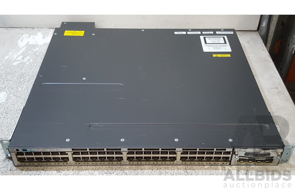 Cisco Catalyst (WS-C3750X-48PF-S) 3750-X Series PoE+ 48-Port Stackable Gigabit Ethernet Switch