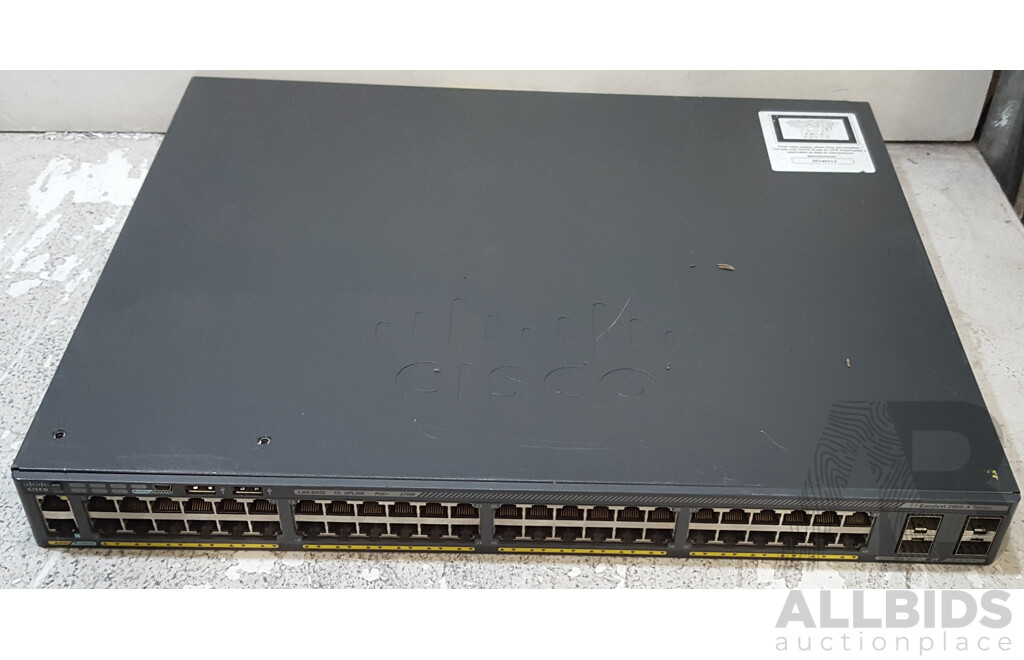 Cisco (WS-C2960X-48LPS-L) Catalyst 2960-X Series 48-Port PoE+ Gigabit Ethernet Switch