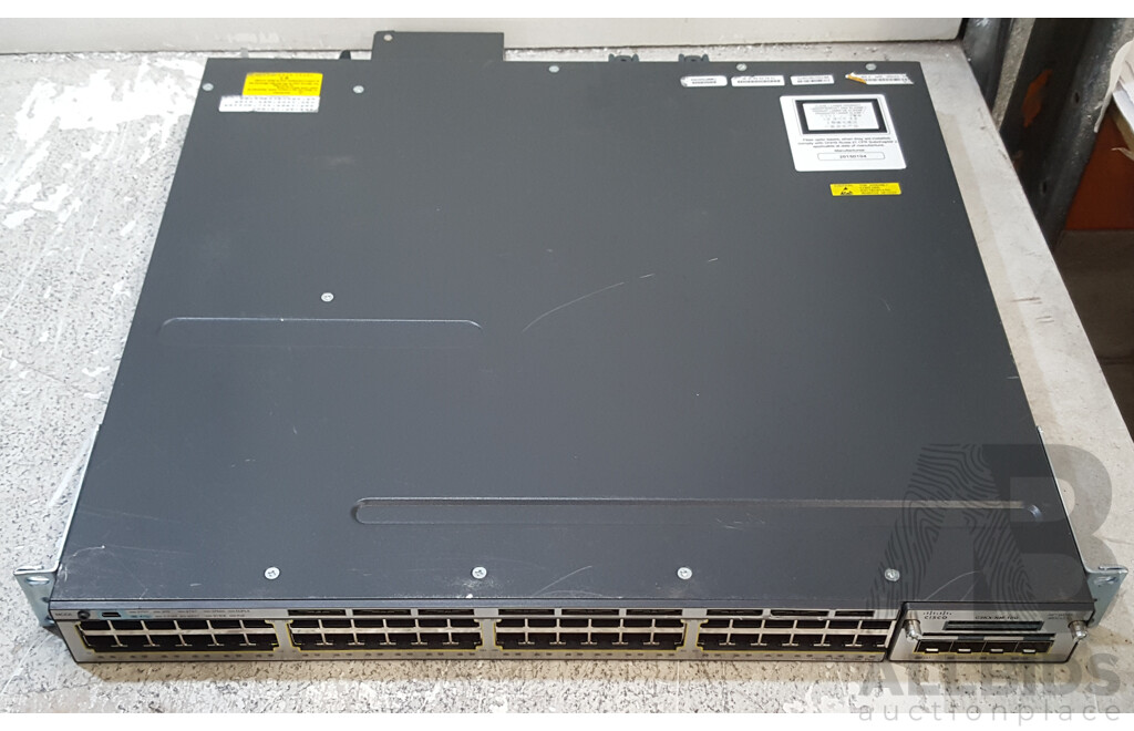 Cisco Catalyst (WS-C3750X-48PF-S) 3750-X Series PoE+ 48-Port Stackable Gigabit Ethernet Switch