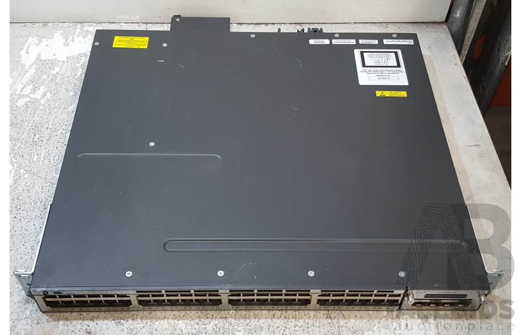 Cisco Catalyst (WS-C3750X-48PF-S) 3750-X Series PoE+ 48-Port Stackable Gigabit Ethernet Switch
