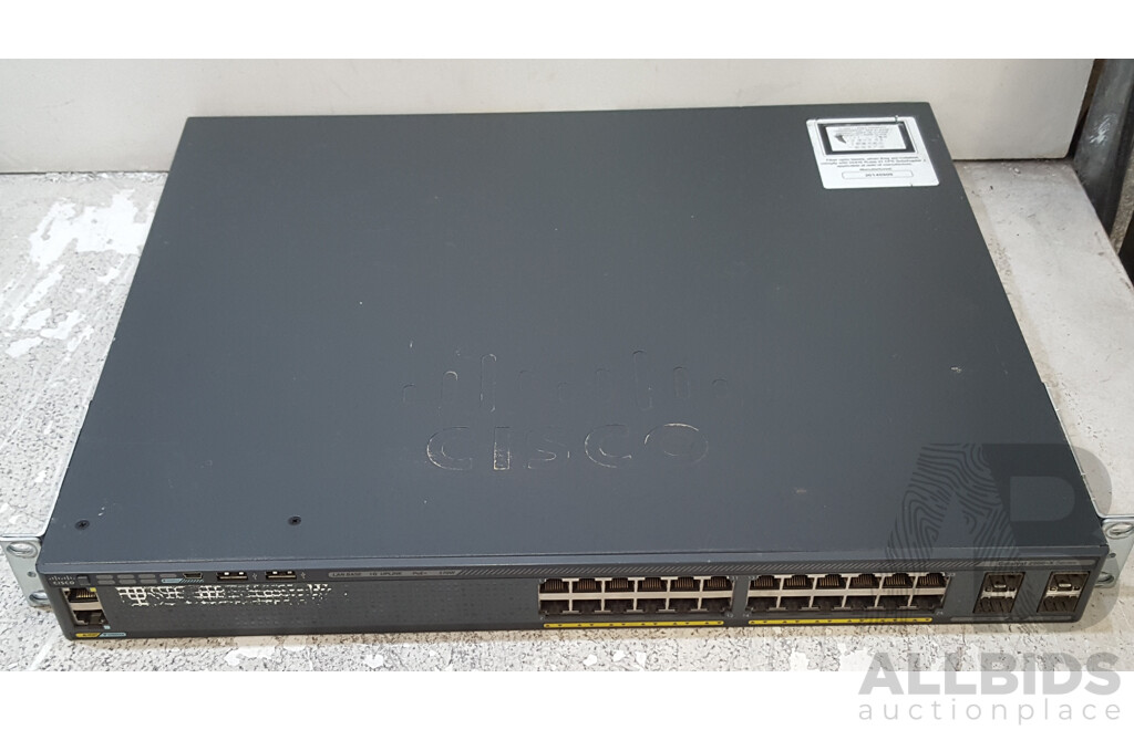 Cisco (WS-C2960X-24PS-L) Catalyst 2960-X Series 24-Port Gigabit PoE+ Switch