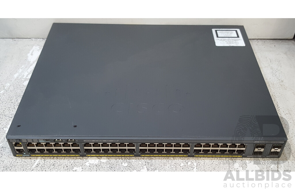 Cisco (WS-C2960X-48LPS-L) Catalyst 2960-X Series 48-Port PoE+ Gigabit Ethernet Switch