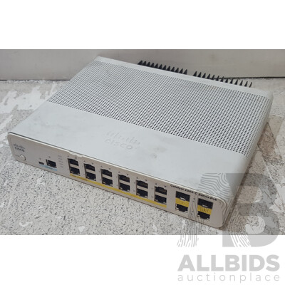 Cisco (WS-C2960C-12PC-L) Catalyst 2960-C Series PoE 12-Port Fast Ethernet Switch