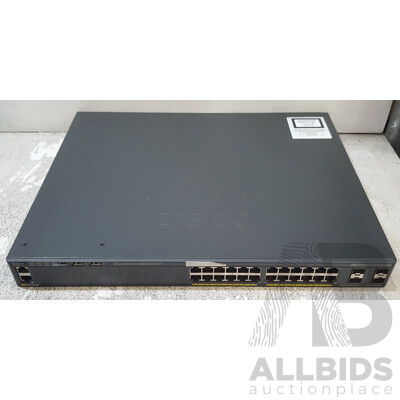 Cisco (WS-C2960X-24PS-L) Catalyst 2960-X Series 24-Port Gigabit PoE+ Switch