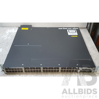 Cisco Catalyst (WS-C3750X-48PF-S) 3750-X Series PoE+ 48-Port Stackable Gigabit Ethernet Switch