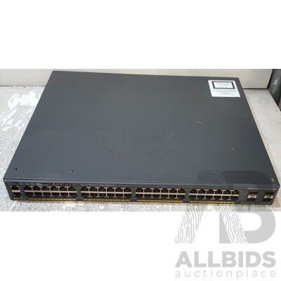 Cisco (WS-C2960X-48LPS-L) Catalyst 2960-X Series 48-Port PoE+ Gigabit Ethernet Switch