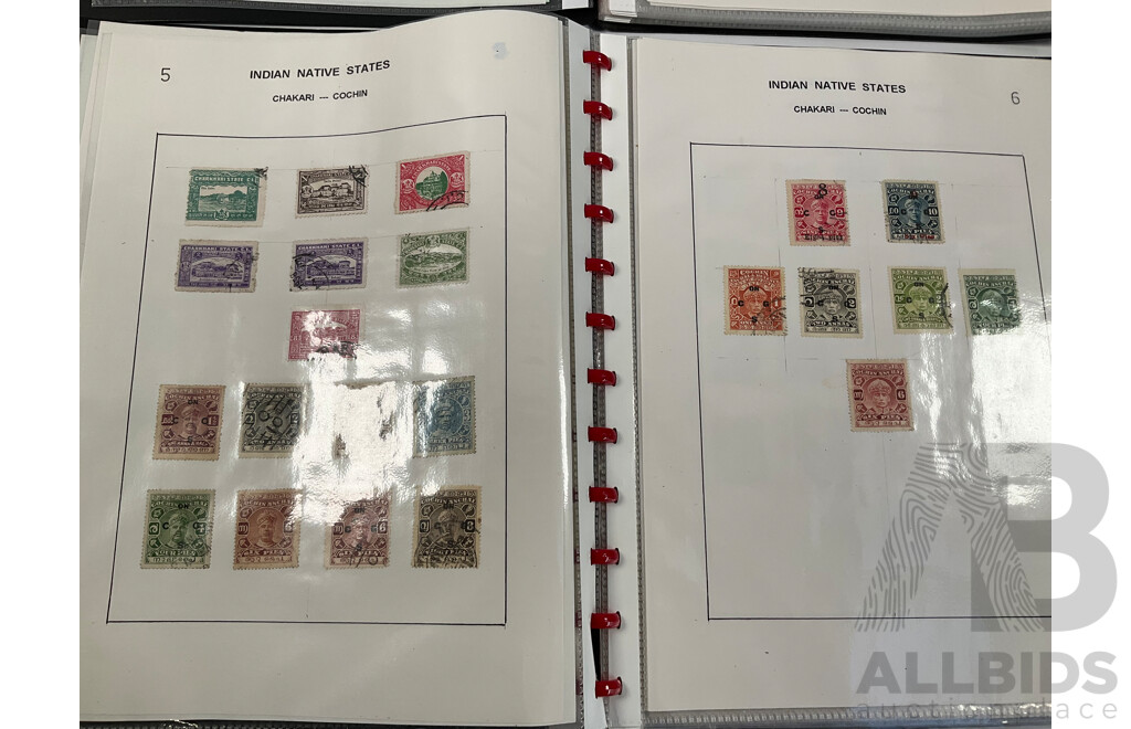 Two Albums of Vintage Stamps Including Transvaal, Togo, Tunesia, Turkey, India, Indonesia, Italy, Japan, Jamaica, Ivory Coast, Irish Fee State, Luxembourg, Liberia, Kedah, Kenya