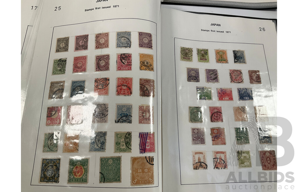 Two Albums of Vintage Stamps Including Transvaal, Togo, Tunesia, Turkey, India, Indonesia, Italy, Japan, Jamaica, Ivory Coast, Irish Fee State, Luxembourg, Liberia, Kedah, Kenya