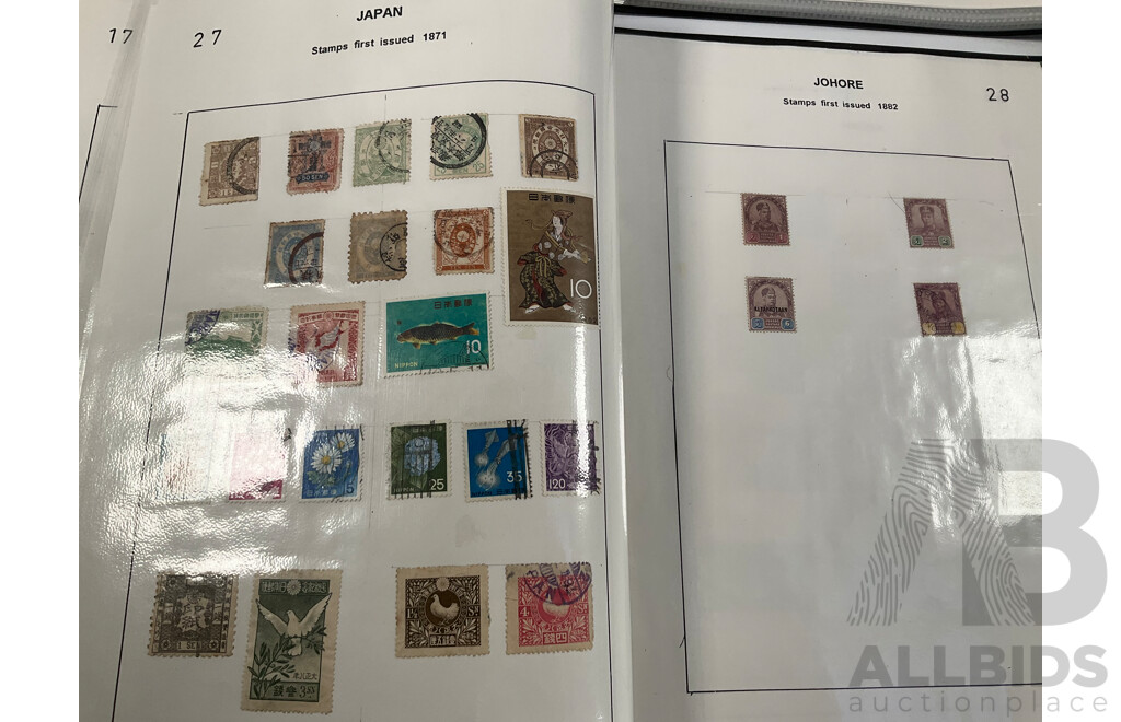 Two Albums of Vintage Stamps Including Transvaal, Togo, Tunesia, Turkey, India, Indonesia, Italy, Japan, Jamaica, Ivory Coast, Irish Fee State, Luxembourg, Liberia, Kedah, Kenya