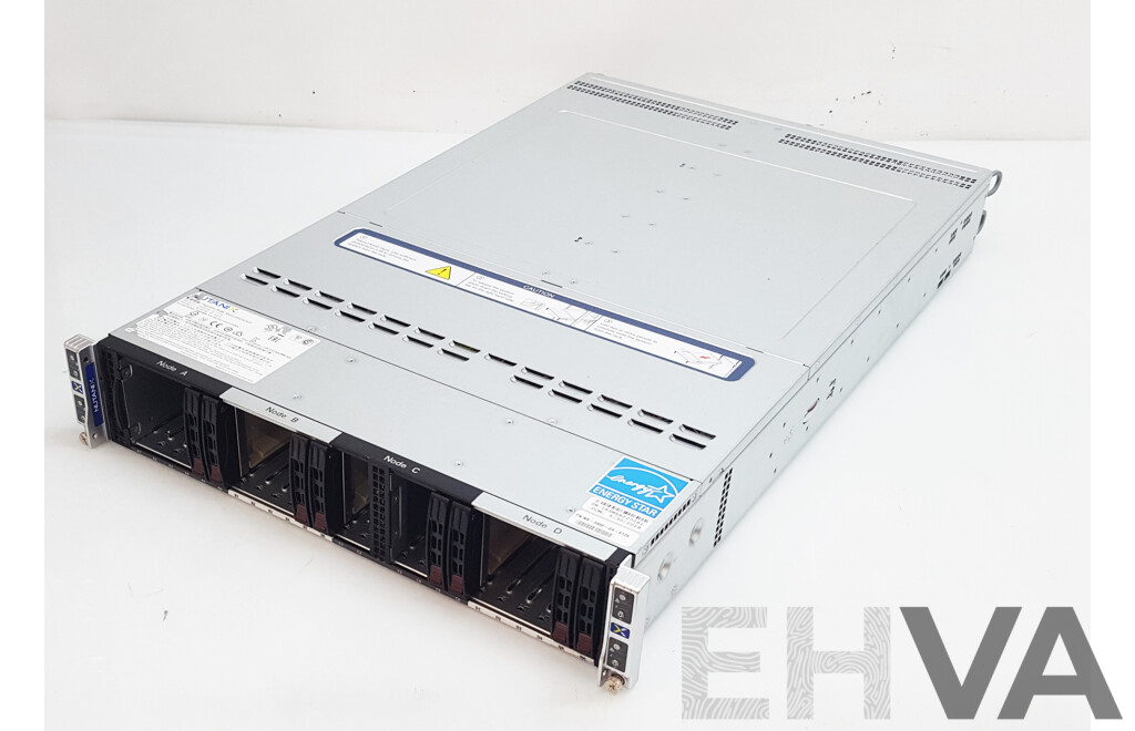 Nutanix (NXS2U4NS24G600) 4-Slot Multi-Node w/ 4 x Supermicro (X11DPT-B-G6-NI22) Dual Intel Xeon GOLD (6126) 2.60GHz-3.70GHz 12-Core CPU 384GB DDR4 Nodes