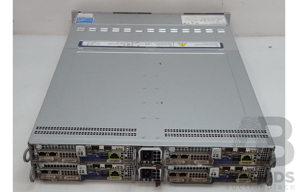Nutanix (NXS2U4NS24G600) 4-Slot Multi-Node w/ 4 x Supermicro (X11DPT-B-G6-NI22) Dual Intel Xeon GOLD (6126) 2.60GHz-3.70GHz 12-Core CPU 384GB DDR4 Nodes