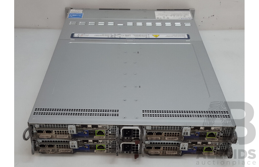Nutanix (NXS2U4NS24G600) 4-Slot Multi-Node w/ 4 x Supermicro (X11DPT-B-G6-NI22) Dual Intel Xeon GOLD (6126) 2.60GHz-3.70GHz 12-Core CPU 384GB DDR4 Nodes