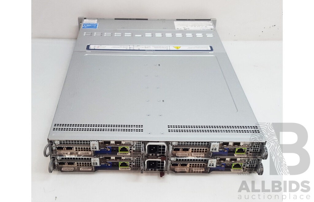 Nutanix (NXS2U4NS24G600) 4-Slot Multi-Node w/ 4 x Supermicro (X11DPT-B-G6-NI22) Dual Intel Xeon GOLD (6126) 2.60GHz-3.70GHz 12-Core CPU 384GB DDR4 Nodes