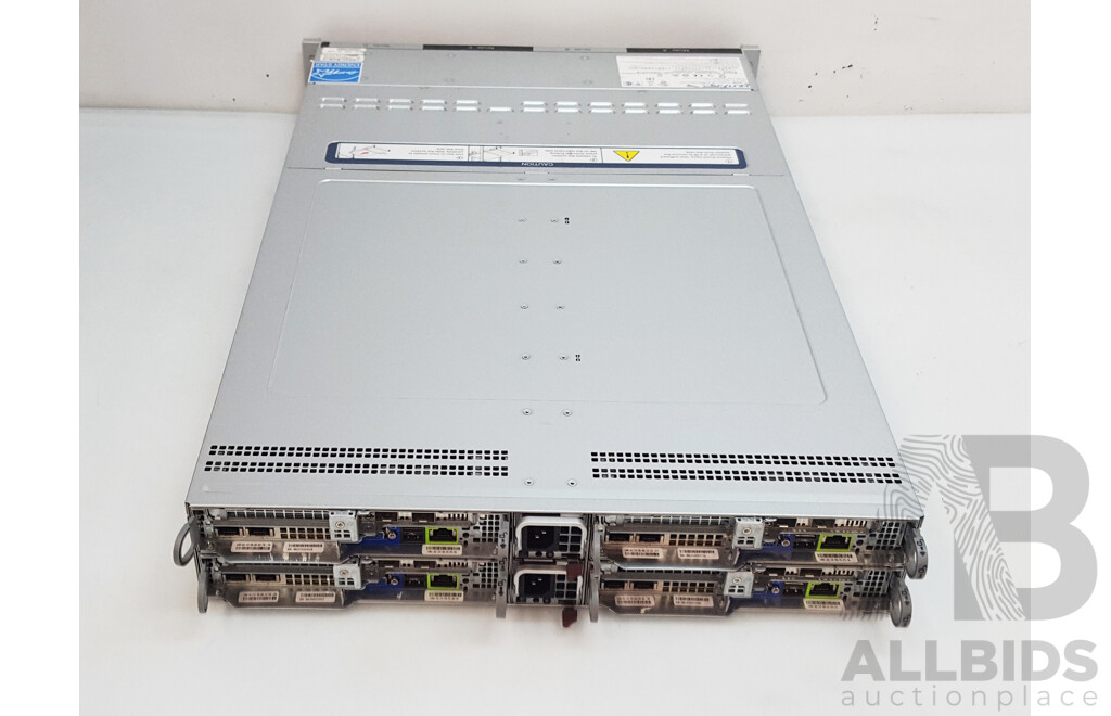 Nutanix (NXS2U4NS24G600) 4-Slot Multi-Node w/ 4 x Supermicro (X11DPT-B-G6-NI22) Dual Intel Xeon GOLD (6126) 2.60GHz-3.70GHz 12-Core CPU 384GB DDR4 Nodes