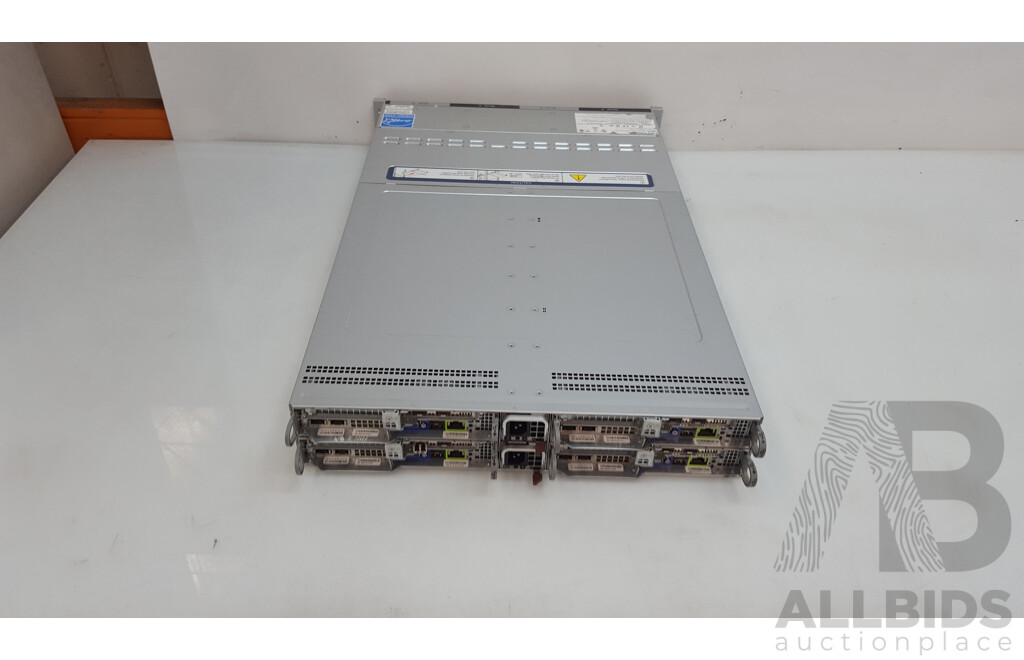Nutanix (NXS2U4NS24G600) 4-Slot Multi-Node w/ 4 x Supermicro (X11DPT-B-G6-NI22) Dual Intel Xeon GOLD (6126) 2.60GHz-3.70GHz 12-Core CPU 384GB DDR4 Nodes