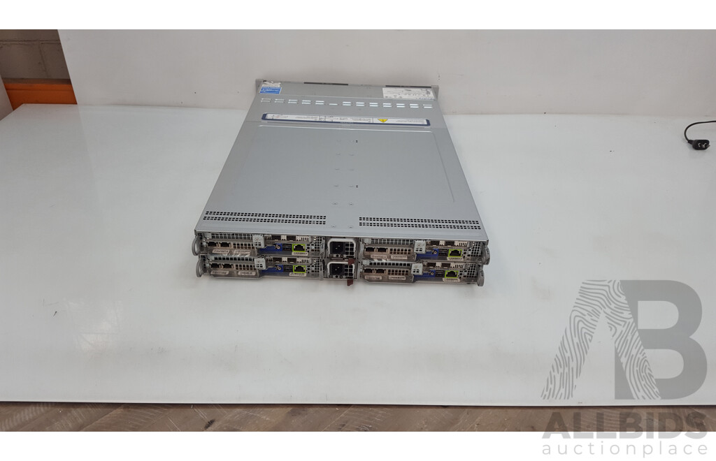Nutanix (NXS2U4NS24G600) 4-Slot Multi-Node w/ 4 x Supermicro (X11DPT-B-G6-NI22) Dual Intel Xeon GOLD (6126) 2.60GHz-3.70GHz 12-Core CPU 384GB DDR4 Nodes