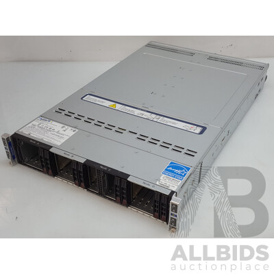 Nutanix (NXS2U4NS24G600) 4-Slot Multi-Node w/ 4 x Supermicro (X11DPT-B-G6-NI22) Dual Intel Xeon GOLD (6126) 2.60GHz-3.70GHz 12-Core CPU 384GB DDR4 Nodes