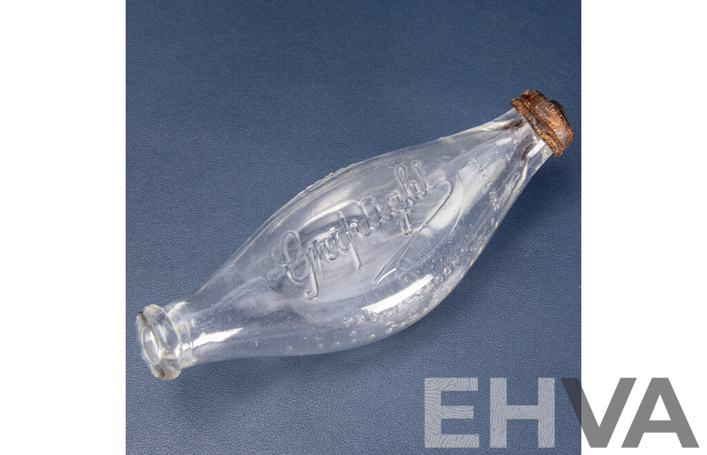 Wonderful and Unique Antique Griptight Glass Baby Bottle - Length Across Approx 19 cm (c1890-1920s)