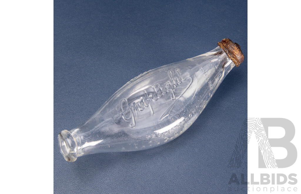 Wonderful and Unique Antique Griptight Glass Baby Bottle - Length Across Approx 19 cm (c1890-1920s)