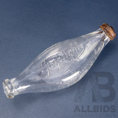 Wonderful and Unique Antique Griptight Glass Baby Bottle - Length Across Approx 19 cm (c1890-1920s)