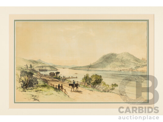 John Skinner Prout (19th Century, British, 1805-1876), Rest Down [One the Derwent] (c1860), Antique Hand Coloured Lithograph, 73W x 58H cm (frame)