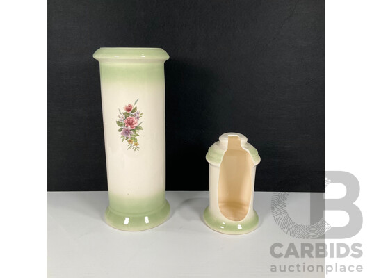 Ceramic Toilet Roll and Brush Holders