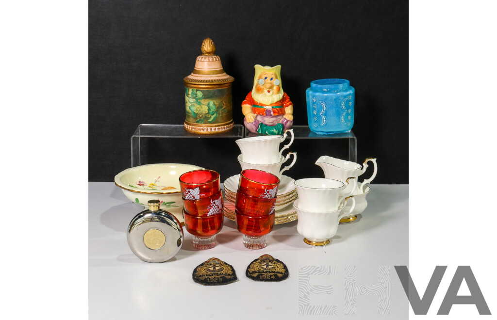 24 Piece Collection of Dinner Ware, Jack Daniels Flask and More